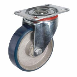 Blue PU on Cast Iron Castors (PTB 370 Series)