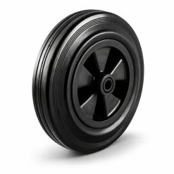 Black Rubber on Nylon Rim Wheels