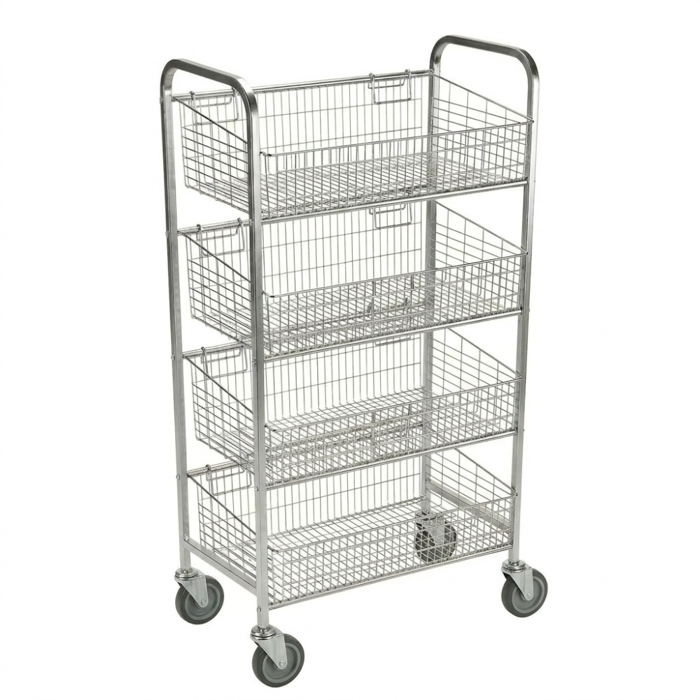 4 Tier Roll Display Trolley